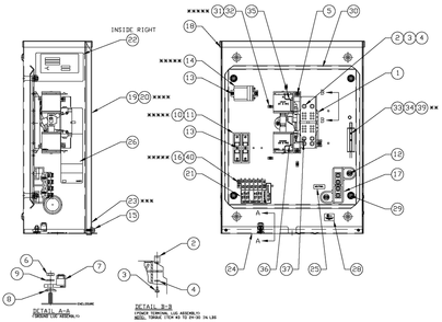 Ev Rts 100a/120/240 3r Enc Diagram and Parts List for 0053263 (5006763 - 5006773)(2008) Generac Generator