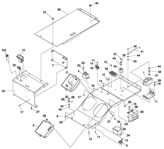 Control Panel 1 Diagram and Parts List for 0053300 (4718218 - 4869708)(2007) Generac Generator