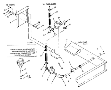 Natural Gas Regulator Or Lp Gas Vapor Withdrawal System Diagram and Parts List for 9303-4  Generac Generator