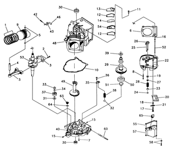 Gn-Engine (Long Block) Diagram and Parts List for 0587-3  Generac Generator