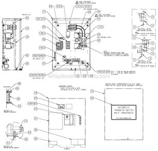 100a Transfer Switch Assembly Diagram and Parts List for RTSE100A3C (3609V37898)(2009) Generac Generator