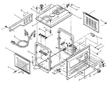 Cradle (10/95) Diagram and Parts List for A4000 (8969-0)(8969-0) Generac Generator