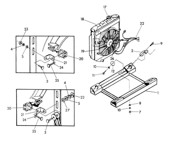 Mounting Base And Remote Radiator Diagram and Parts List for 9319-0  Generac Generator