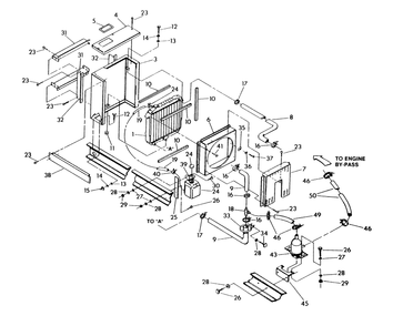 Radiator Diagram and Parts List for 0445-0  Generac Generator
