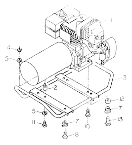 Cradle Diagram and Parts List for R4002 (8905-1)(8905-1) Generac Generator