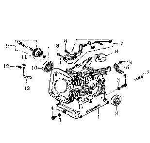 Crankcase Diagram and Parts List for 006602-0  Generac Pressure Washer