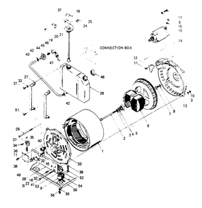 Alternator And Oil Tank Diagram and Parts List for 6614-0  Generac Generator