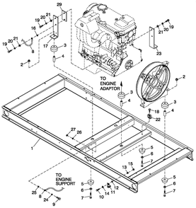 Mounting Base 2.4l C2 Diagram and Parts List for ST04524ANAN (4940847)(2008) Generac Generator