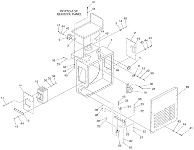 Lower Panel Diagram and Parts List for 0046260 (3580746)(2001) Generac Generator
