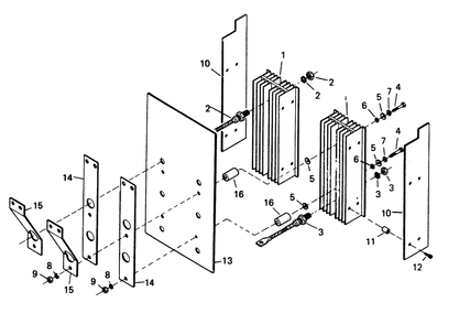 Diode Plate Diagram and Parts List for 1009-A  Generac Welder