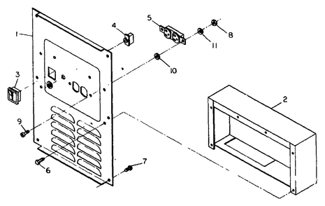 Receptacle Panel No. 70648 Diagram and Parts List for L2400 (8906-0)(8906-0) Generac Generator