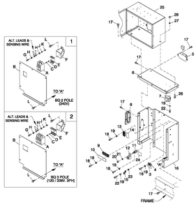 Connection Box C1 Cpl Diagram and Parts List for 0053363 (4786586)(2007) Generac Generator