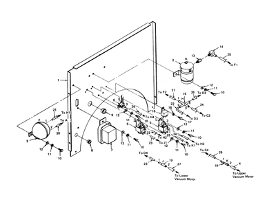 Divider Panel Diagram and Parts List for 1010-A  Generac Welder