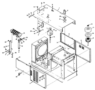 Compartment Exterior Diagram and Parts List for 8247-4  Generac Welder