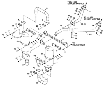 Ev Muffler Exh 4.2l G3 Cpl Diagram and Parts List for ET04842ANAN (5614613 - 5760317)(2010) Generac Generator