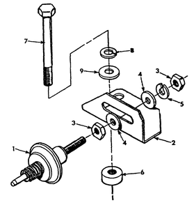 Mechanical Dashpot Diagram and Parts List for 9303-7  Generac Generator