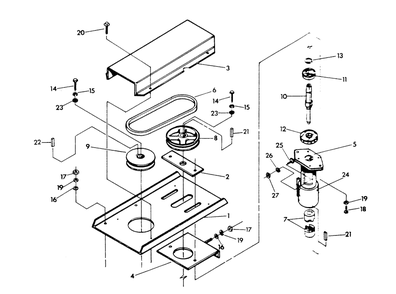 Pump Drive Assembly Diagram and Parts List for 9010-1  Generac Generator