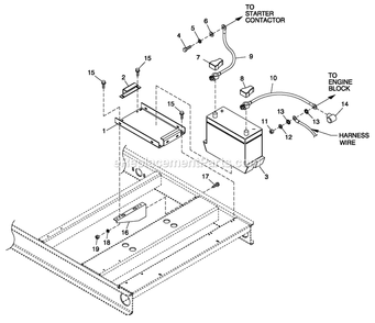 Battery C4 Diagram and Parts List for QT06030KNAN (4939531)(2008) Generac Generator