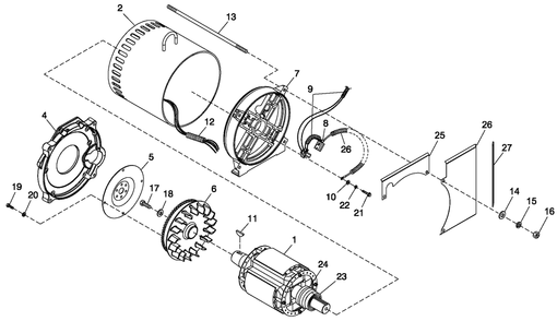 Cpl Alternator Direct Excitation Diagram and Parts List for HT04542ANAX (6264225)(2011) Generac Generator