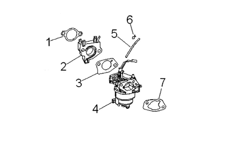 Carburetor Diagram and Parts List for 005939-0  Generac Generator