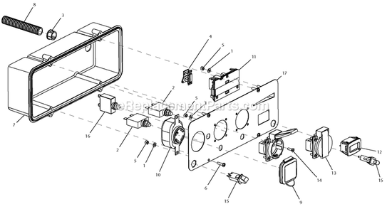 Ev C/Pnl Xg 50hz Portable Diagram and Parts List for 0062210 (7216515 - 7368903)(2012) Generac Generator
