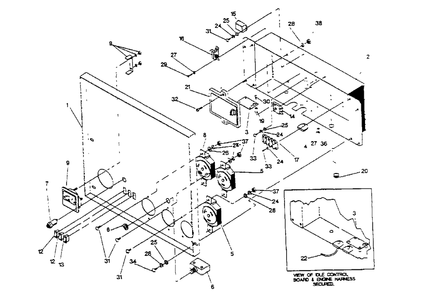 Control Panel Diagram and Parts List for GN11003E (0496-0)(0496-0) Generac Generator