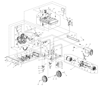 Part Location Diagram of 0J96230111 Generac Muffler
