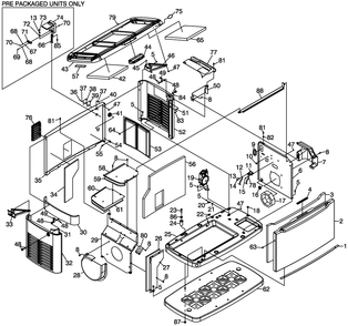 Enclosure Diagram and Parts List for 0058320 (5820157 - 5820180)(2010) Generac Generator