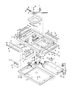 Mounting Base Diagram and Parts List for 6245-4  Generac Generator