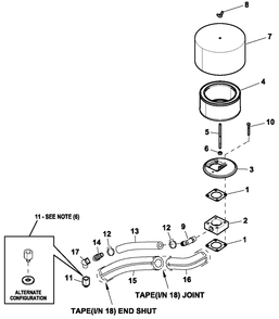 Air Cleaner 2.4l G2 Turbo Diagram and Parts List for ET03624JNAX (6617283 - 7029174)(2012) Generac Generator