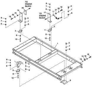 Mounting Base 2.4l Diagram and Parts List for QT02724ANAN (5041854 - 5046648)(2008) Generac Generator