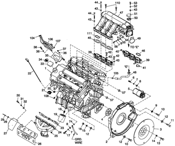 Engine Common Parts 3.0l G14 Diagram and Parts List for CT06030ANAN (1907V23210 - 4807V25565)(2007) Generac Generator