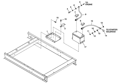 Battery 2.4l Cpl Diagram and Parts List for 0052590 (4362167 - 4407219)(2006) Generac Generator