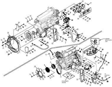 Engine Diagram and Parts List for 0051050 (0505V01172 - 3105V03296)(2005) Generac Generator