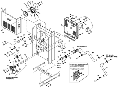 Cooling Pkg C4 Diagram and Parts List for QT06030ANSN (4361373 - 5017502)(2008) Generac Generator