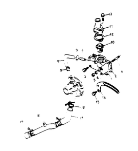 Water Flange Group Diagram and Parts List for 1008-B  Generac Welder