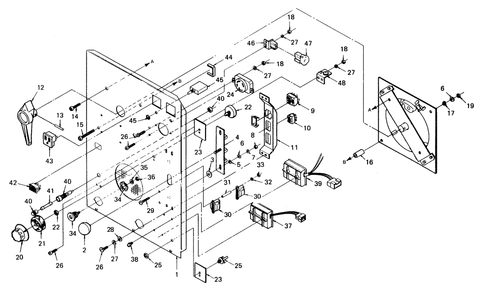 Control Panel Diagram and Parts List for 8338-0  Generac Welder