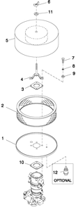 Air Cleaner 5.4l/6.8l Ford Diagram and Parts List for QT10068ANSC (6297202 - 6378170)(2011) Generac Generator