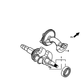 Crankshaft Diagram and Parts List for 5943-3  Generac Generator