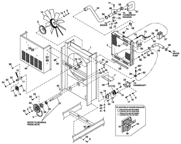 Ev Cool Pkg 3.0l C4 Diagram and Parts List for QT05030AVSN (4137868 - 4202779)(2005) Generac Generator