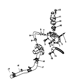 Water Flange Group Diagram and Parts List for 1011-C  Generac Welder