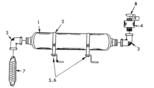 Exhaust Muffler Diagram and Parts List for 9156-0  Generac Generator