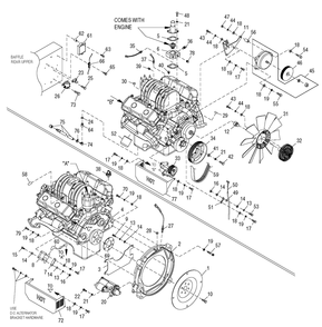 Engine Diagram and Parts List for 0050121 (4102888 - 4367699)(2007) Generac Generator