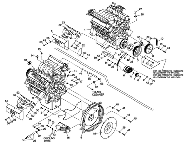 Part Location Diagram of 57645 Generac M10-1.5 X 50mm Hex Bolt