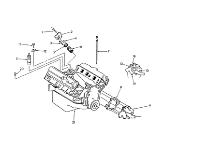 4.3 Liter Engine (Part 1) Diagram and Parts List for 9574-0  Generac Generator