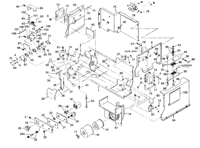 Part Location Diagram of 38065 Generac Alternator Cover