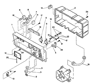 Control Panel - No. 87407 Diagram and Parts List for 3500XL (9699-0)(9699-0) Generac Generator