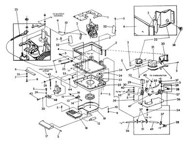 Engine Sheet Metal Diagram and Parts List for 9890-0  Generac Generator