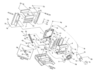 Radiator Diagram and Parts List for 9413-0  Generac Generator