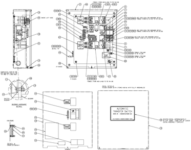 200a Transfer Switch Assembly Diagram and Parts List for 0052631 (4838410 - 4838414)(2007) Generac Generator